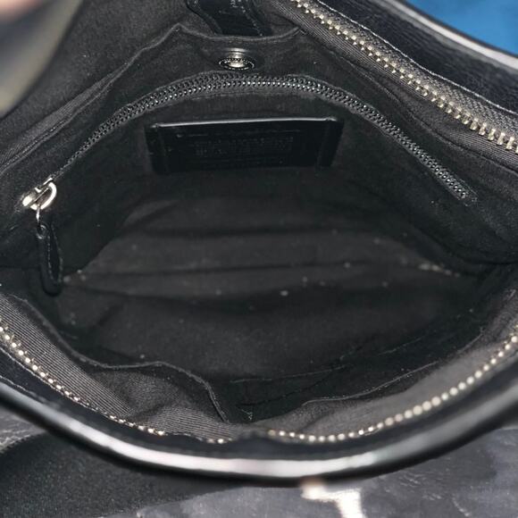 Coach Bandana Leather Crossbody Red & Black Paisley - Picture 5 of 6